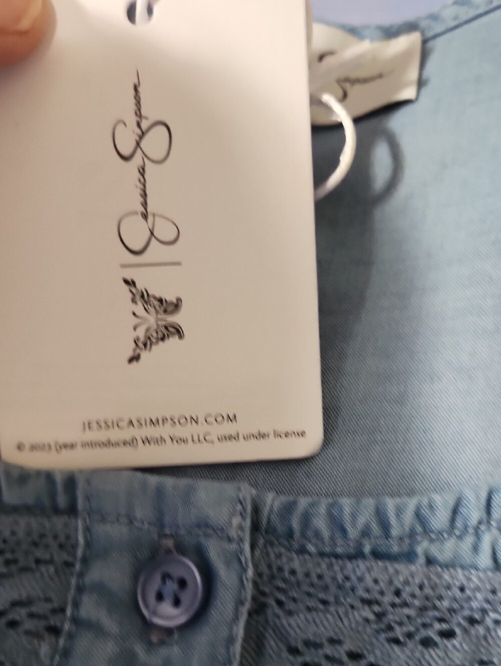 Jessica Simpson Light Blue Women's Blouse - Picture 3 of 13